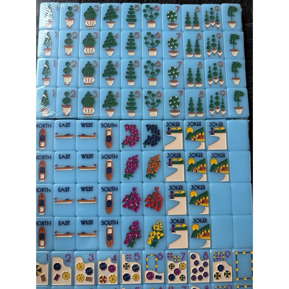 NEW! Beautiful Blue Travel Mahjong Tiles – American 160 Tiles - Riviera Beach - Picture 10 of 16